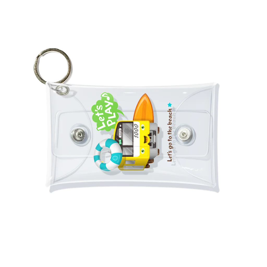 Train Kids! SOUVENIR SHOPの黄色い電車 「 海へ行こう 」 Mini Clear Multipurpose Case