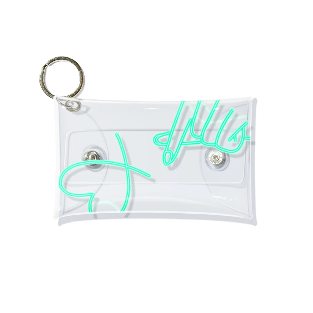 らくがきクオリティのmint green lover Mini Clear Multipurpose Case