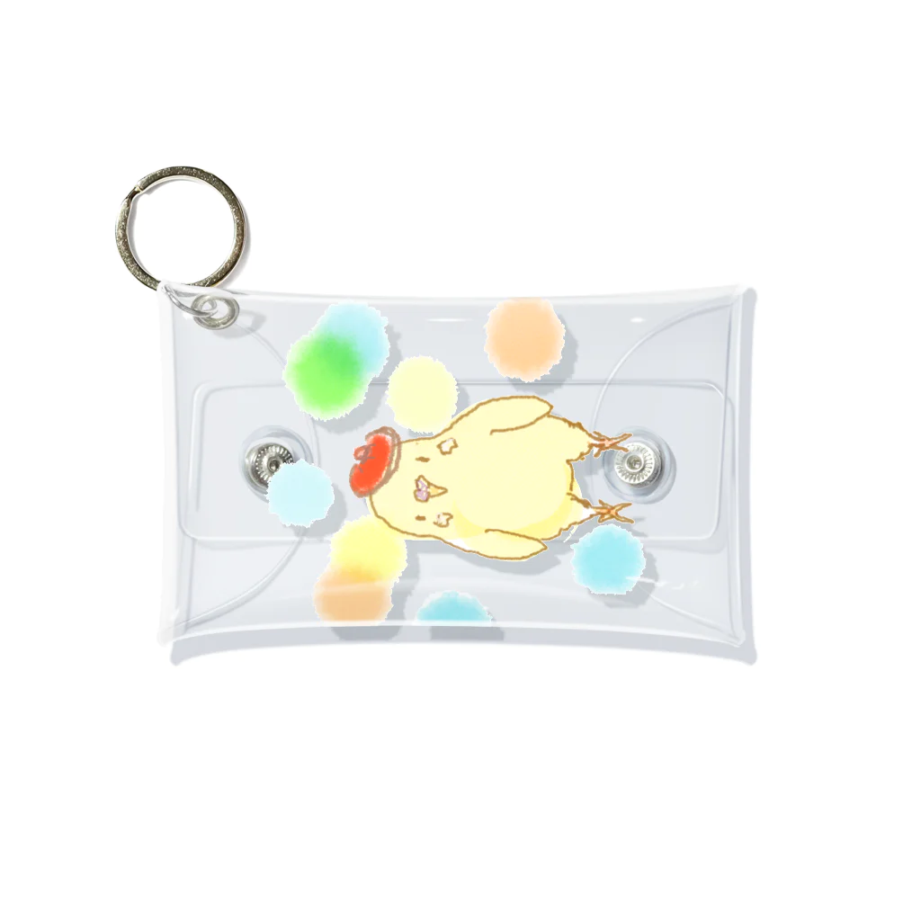 小鳥のほっぺの水玉ピヨちゃん Mini Clear Multipurpose Case