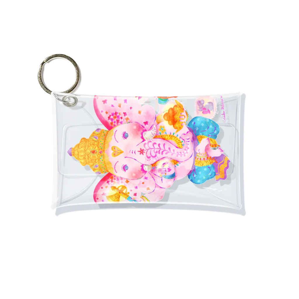 ミウラエツコのHAPPY PINK GANESH Mini Clear Multipurpose Case