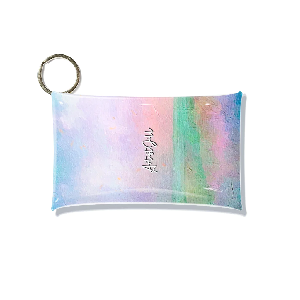 【ホラー専門店】ジルショップの油絵風の癒しデザイン(ターコイズブルー) Mini Clear Multipurpose Case