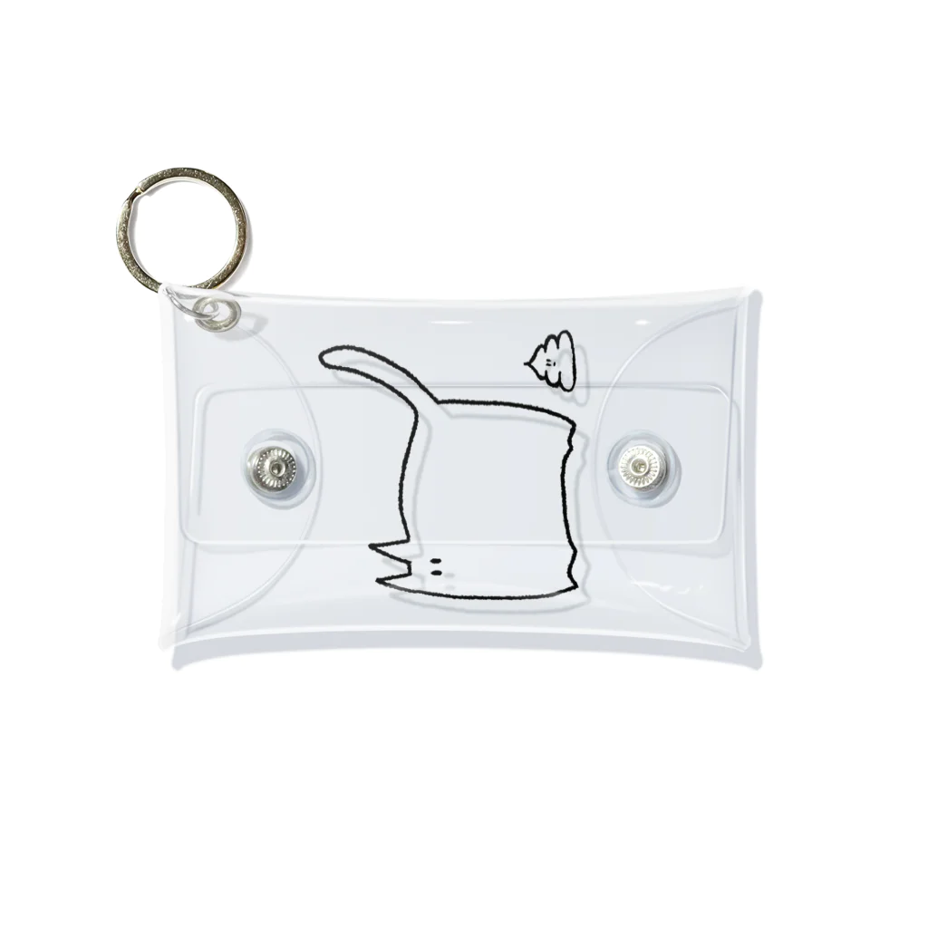 いしきんのデカうんちﾌﾟﾘねこちゃん Mini Clear Multipurpose Case