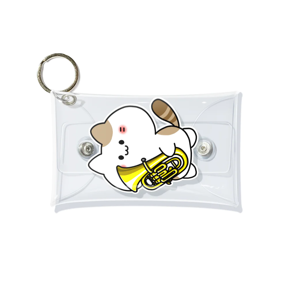  ふじねこ屋のユーフォニアムねこ（金） Mini Clear Multipurpose Case