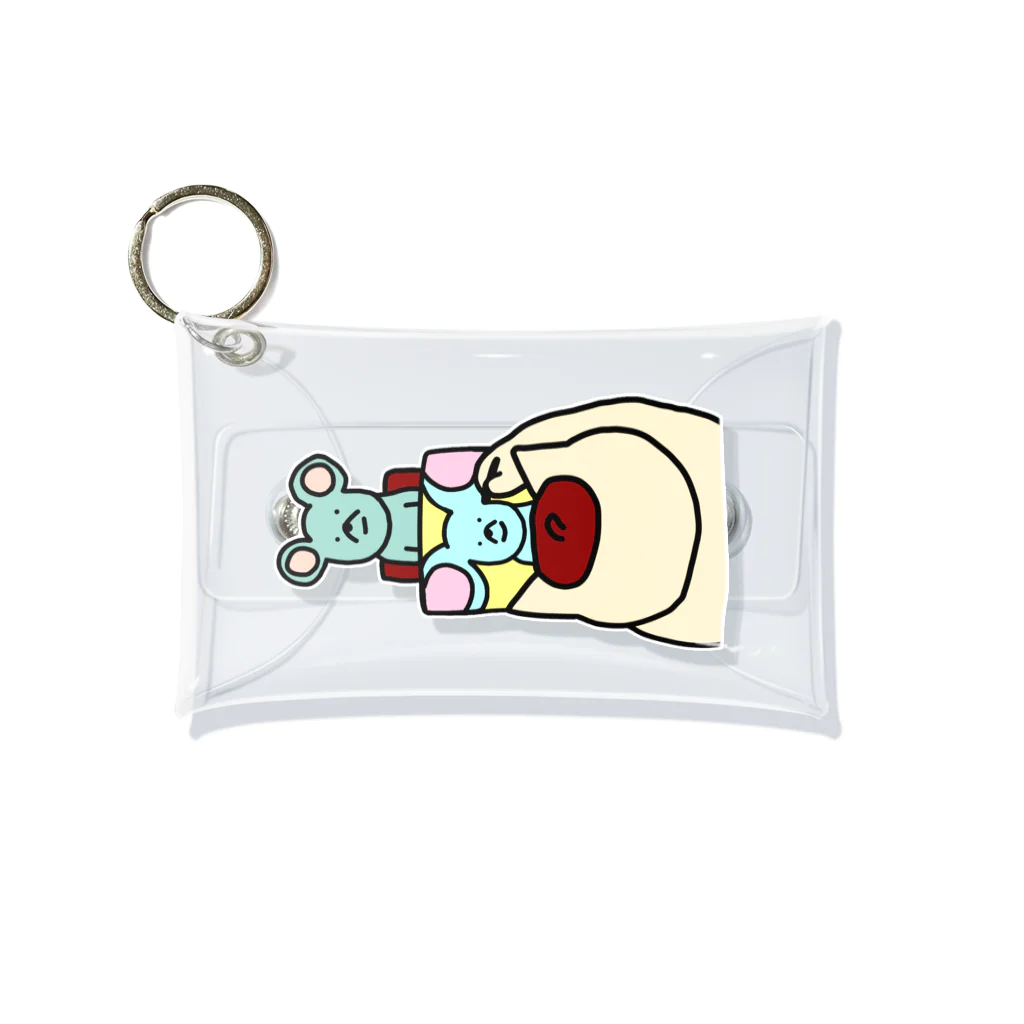 ＋Whimsyの似顔絵師ねこ Mini Clear Multipurpose Case