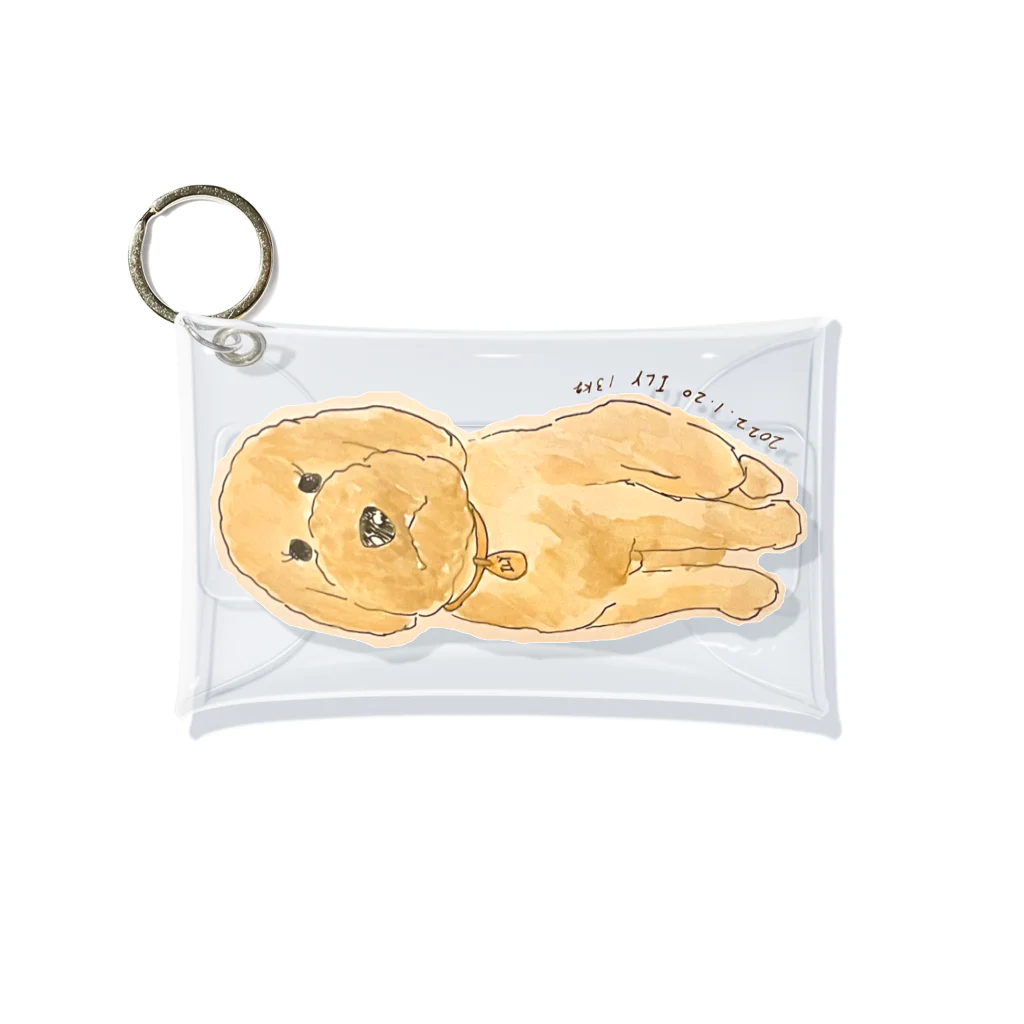 hawkのstandard poodle 『ily』 Mini Clear Multipurpose Case