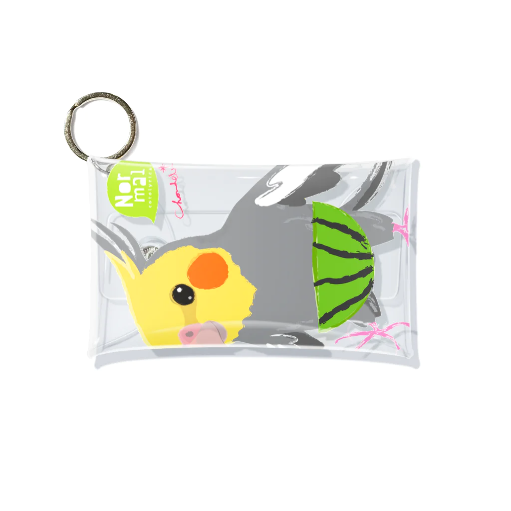 LittleLoroのノーマルオカメインコ スイカパンツ Mini Clear Multipurpose Case