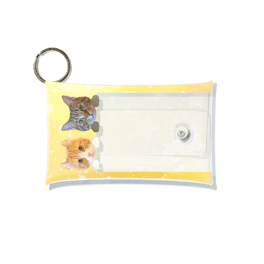 猫カフェにあにゃあグッズショップのみたらしちゃんわさびちゃんコンビのチェキケース Mini Clear Multipurpose Case