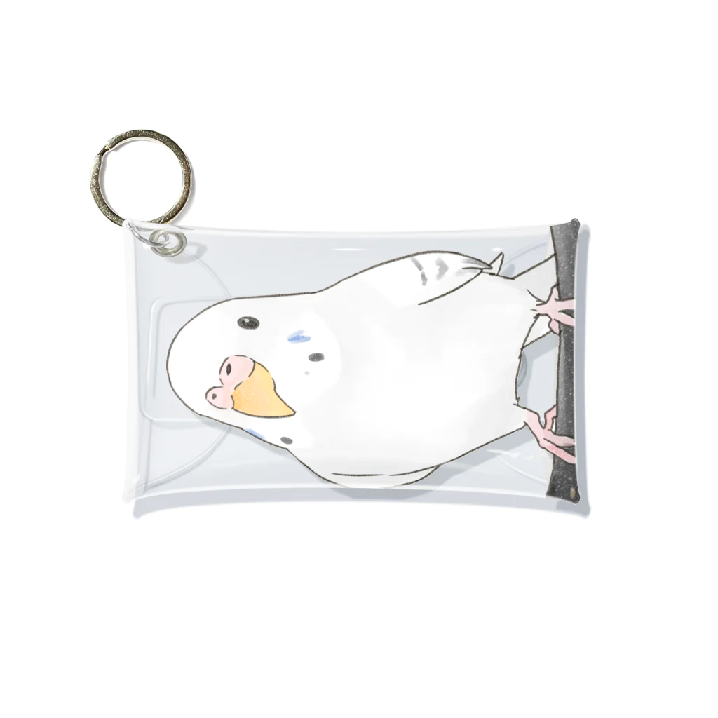 まめるりはことりのまったりセキセイインコちゃん【まめるりはことり】 Mini Clear Multipurpose Case