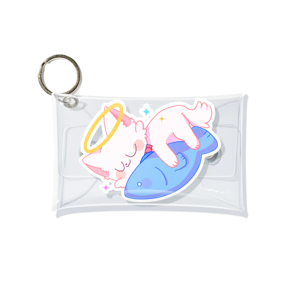 ちょこっぷのお魚大好きねこまるくん Mini Clear Multipurpose Case