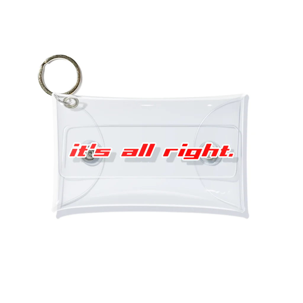 ブラック・ラビットのit's all right（大丈夫だよ）縦書き Mini Clear Multipurpose Case