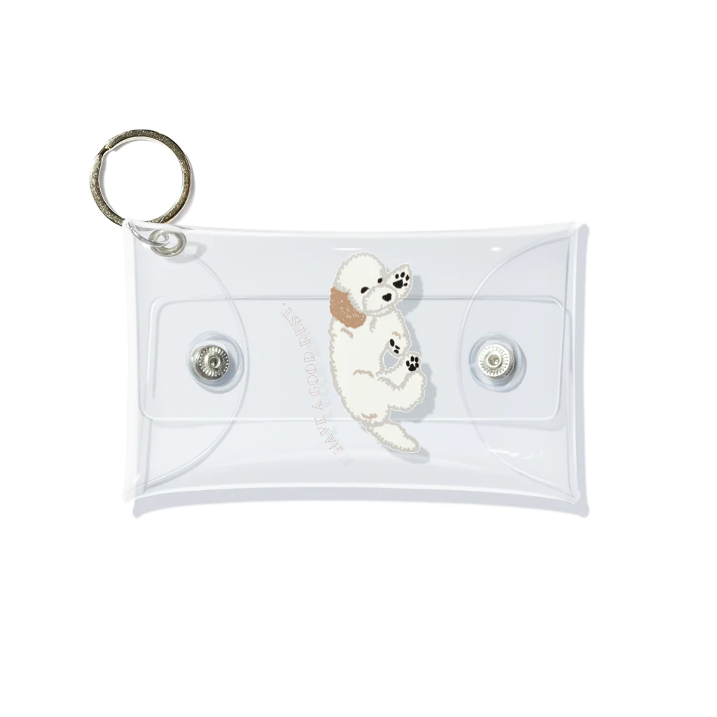 DOG FACEのトイプードル【わんデザイン 4月】 Mini Clear Multipurpose Case