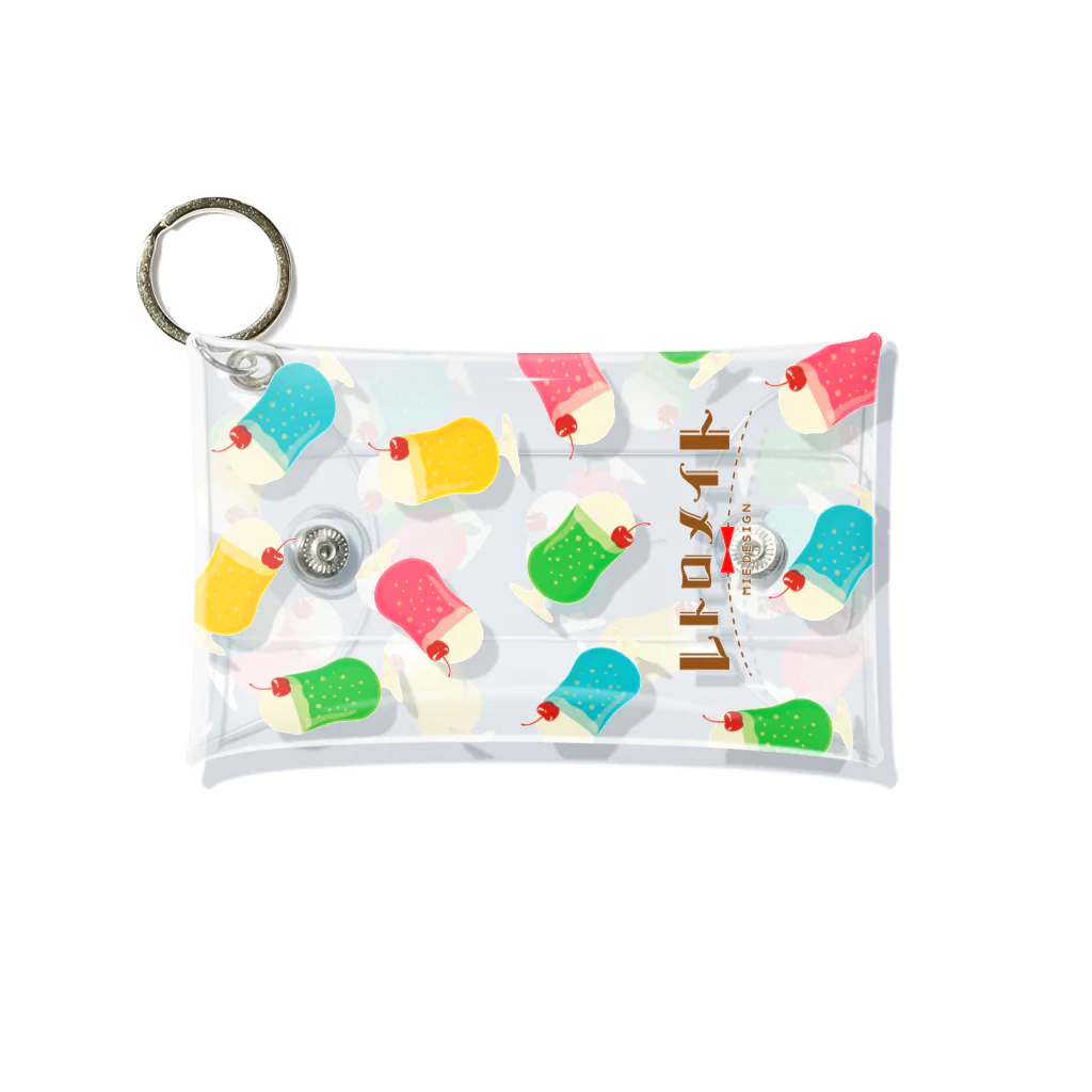 Web Shop オカチメンコのレトロメイト＊クリームソーダmixマルチケース Mini Clear Multipurpose Case