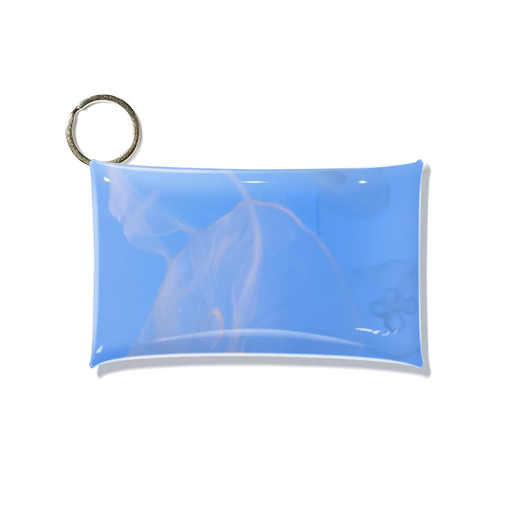 YURURIのくらげblue Mini Clear Multipurpose Case