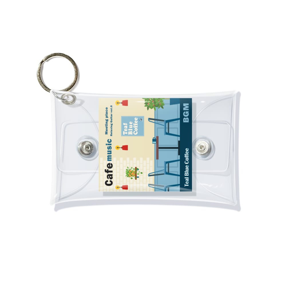 Teal Blue CoffeeのCafe music - Meeting place - Mini Clear Multipurpose Case