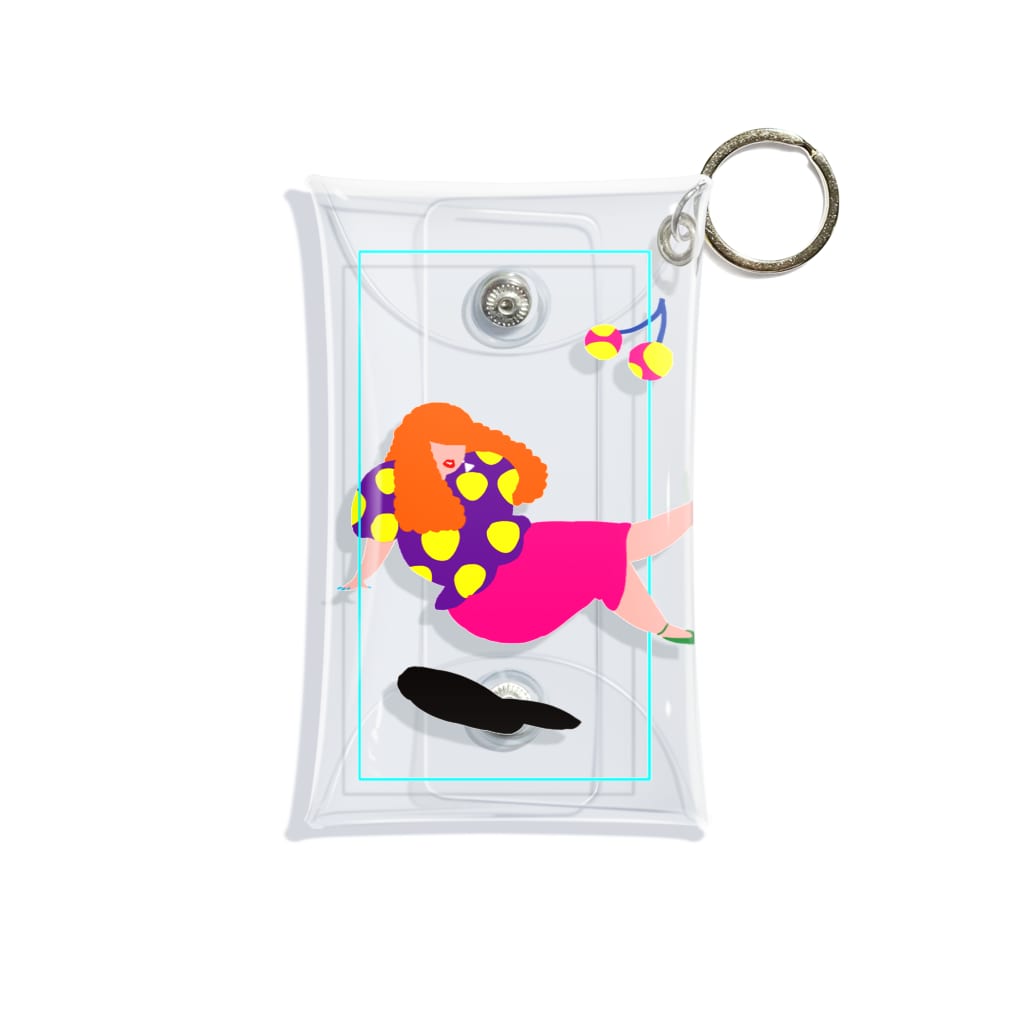 fig-treeの水玉の女04 Mini Clear Multipurpose Case