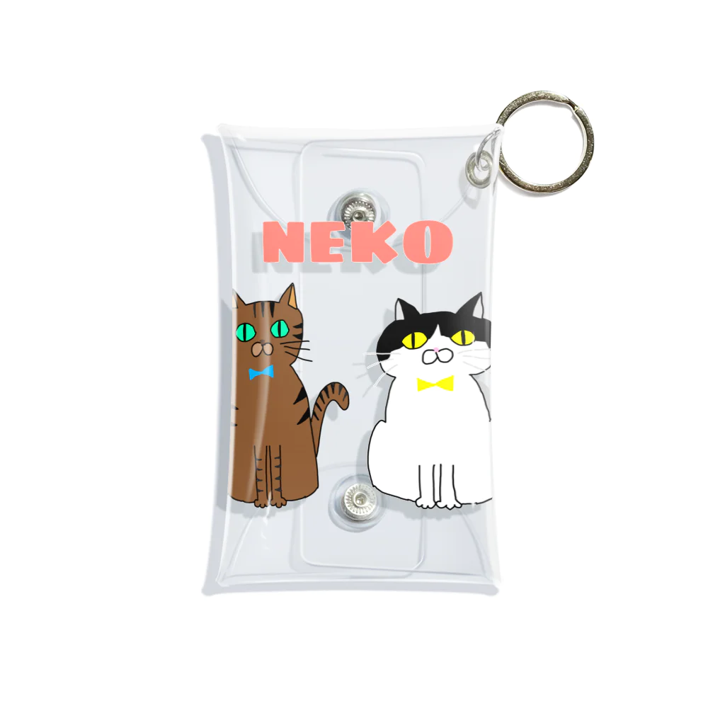 キジトラ&ハチワレのNEKO 〜キジトラ&ハチワレ Mini Clear Multipurpose Case