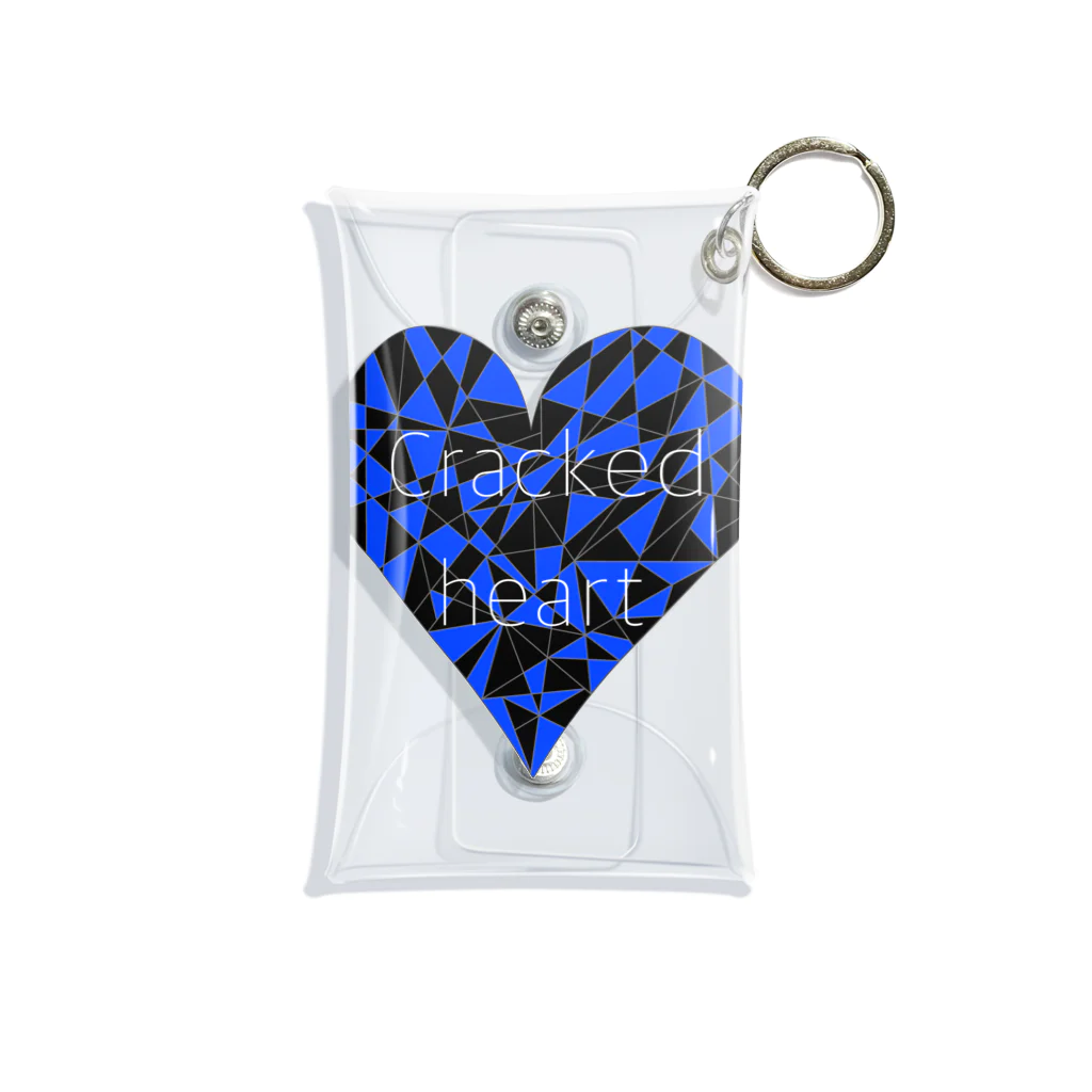 夢見ゆらの架空屋さんのCracked heart/Bleu Mini Clear Multipurpose Case