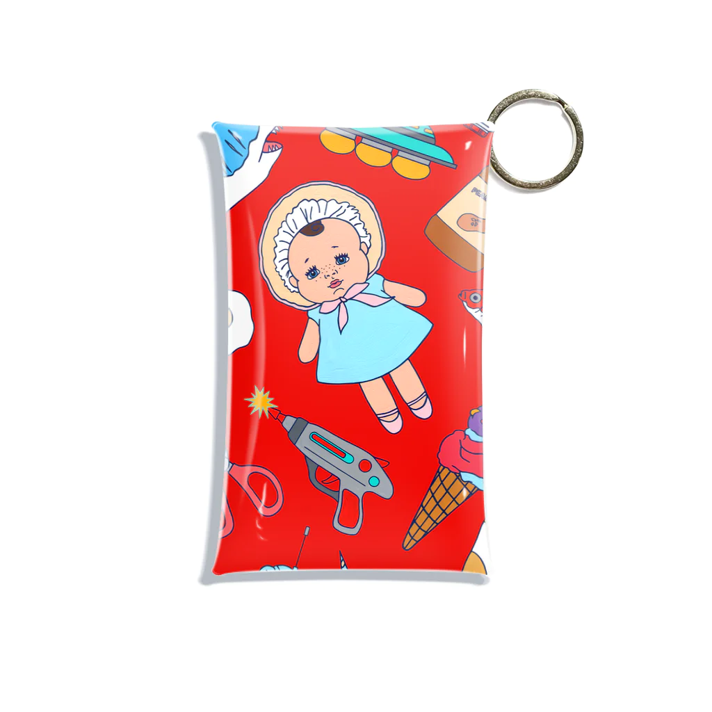 Nozomi Miyazaki illustration SUZURI storeのお人形たち ミニマルチケース Mini Clear Multipurpose Case