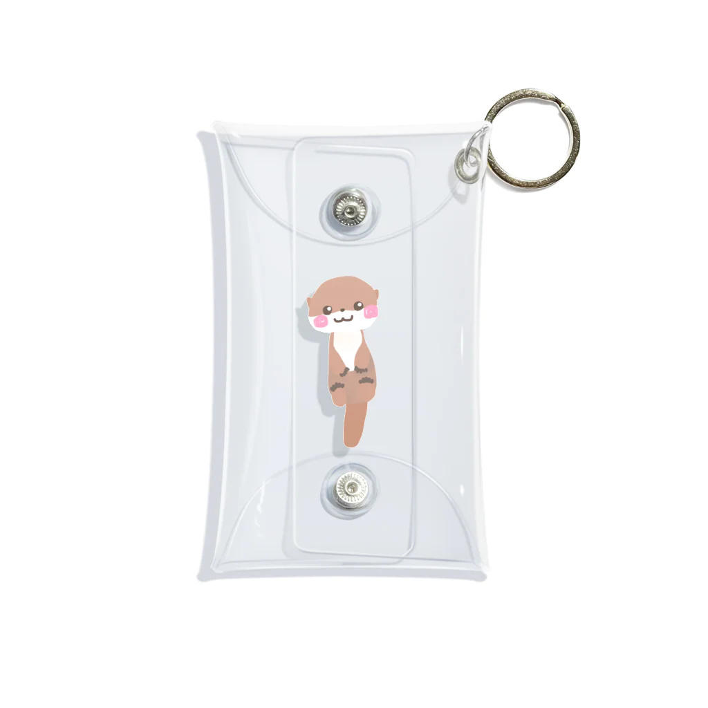 羊毛フェルトのMOFFU.（もっふ）のカワウソくん Mini Clear Multipurpose Case