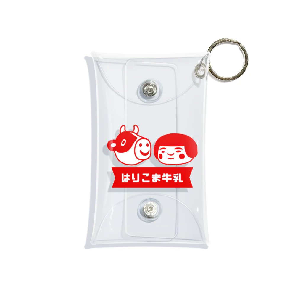 はりこま屋 雑貨部のはりこま牛乳(赤) Mini Clear Multipurpose Case