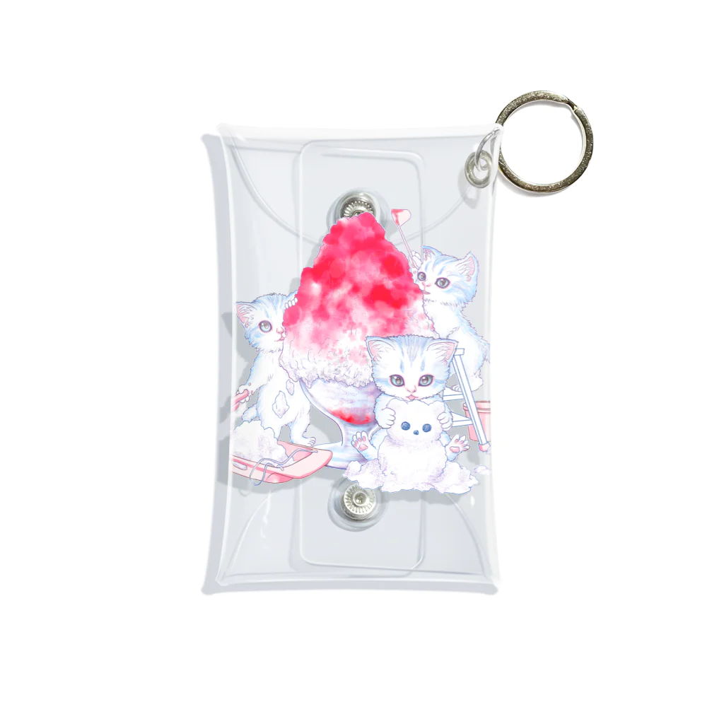 nya-mew（ニャーミュー）のかき氷大好き Mini Clear Multipurpose Case