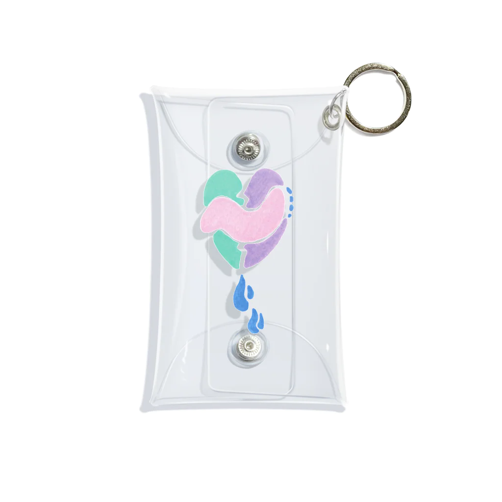 おえかきべやのHEART BREAK Mini Clear Multipurpose Case