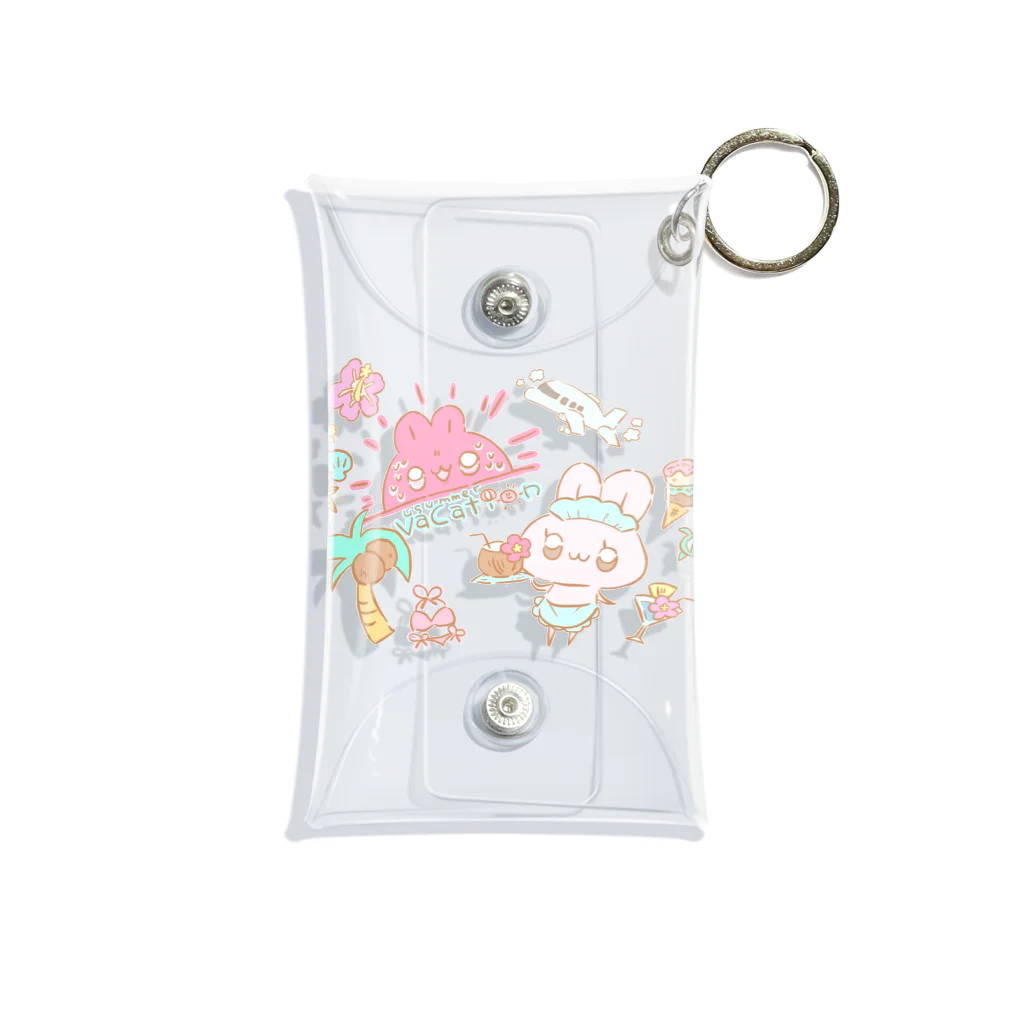 きゅるきゅるうさぎのおみせやさんのうさまーばけーしょん Mini Clear Multipurpose Case