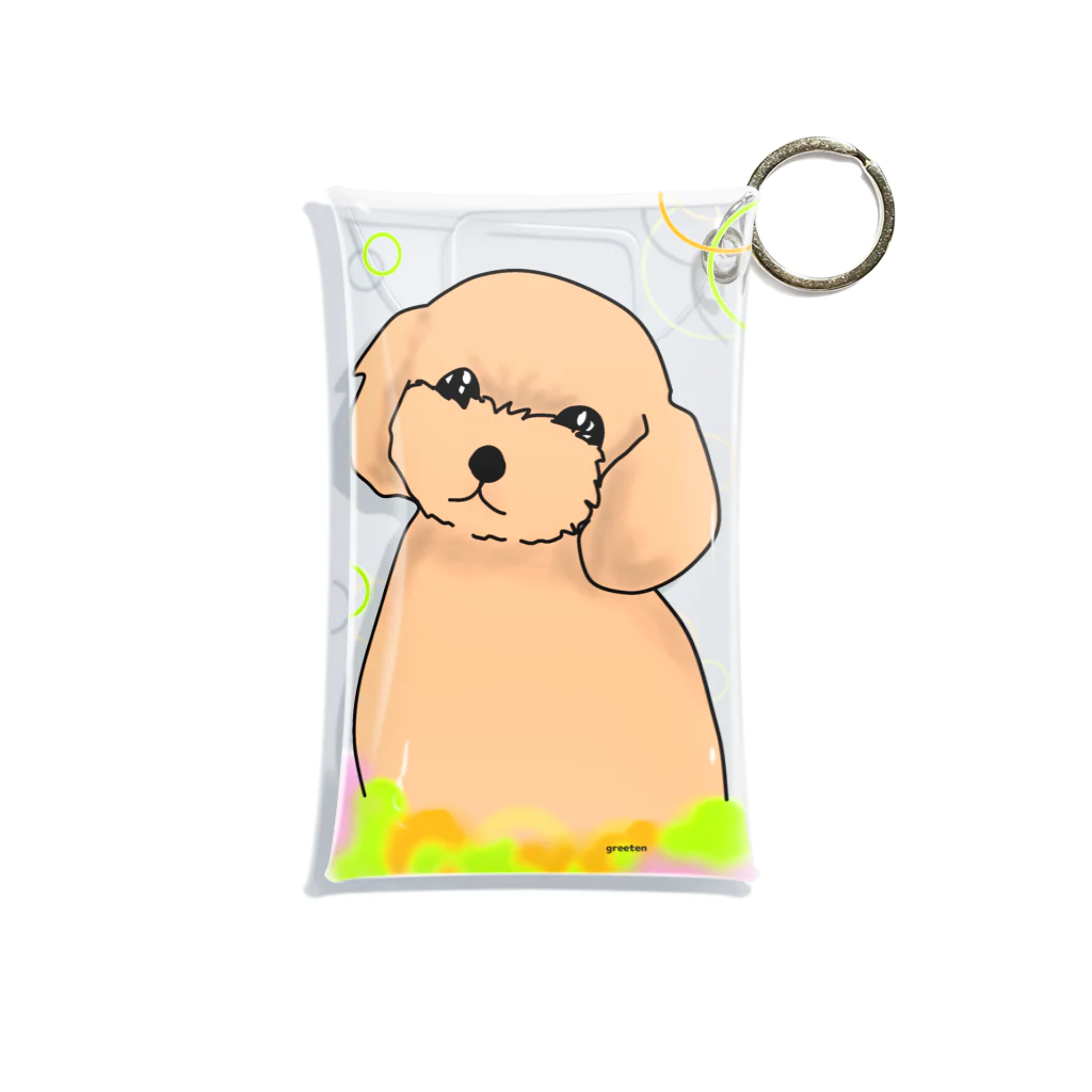 greetenのトイプードル癒し犬 Mini Clear Multipurpose Case