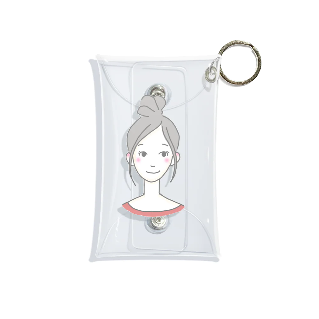 kinakoのお団子ヘアの女の子 Mini Clear Multipurpose Case