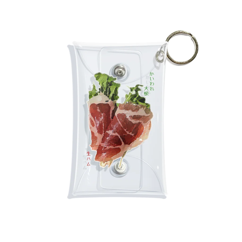 脂身通信Ｚのかいわれ大根の生ハム巻き_220722 Mini Clear Multipurpose Case