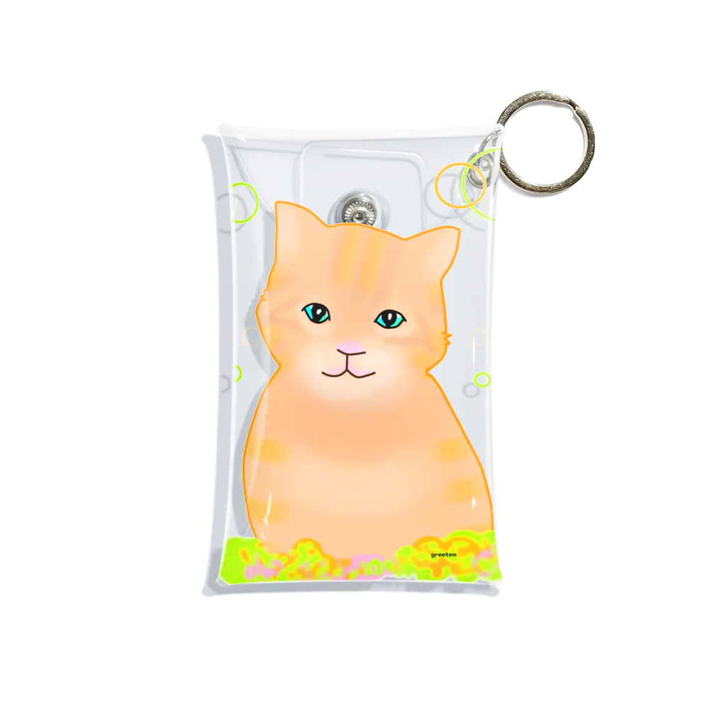 greetenの癒し猫　茶トラ Mini Clear Multipurpose Case