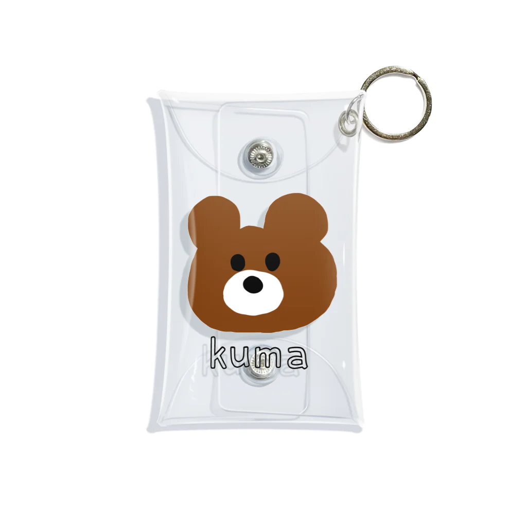 m-osachiのkuma くま Mini Clear Multipurpose Case