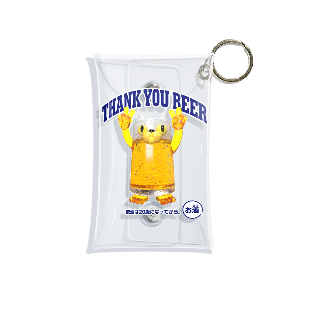 LONESOME TYPE ススのビールジョッキ🍺(猫) Mini Clear Multipurpose Case