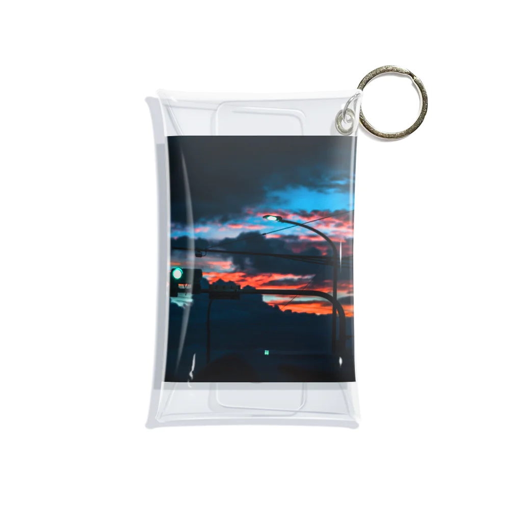 久留米運送の仕事帰りの夕景 Mini Clear Multipurpose Case