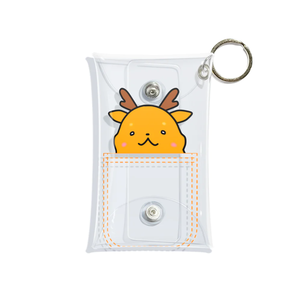 ゆるも鹿々堂のポケットインまめしか Mini Clear Multipurpose Case