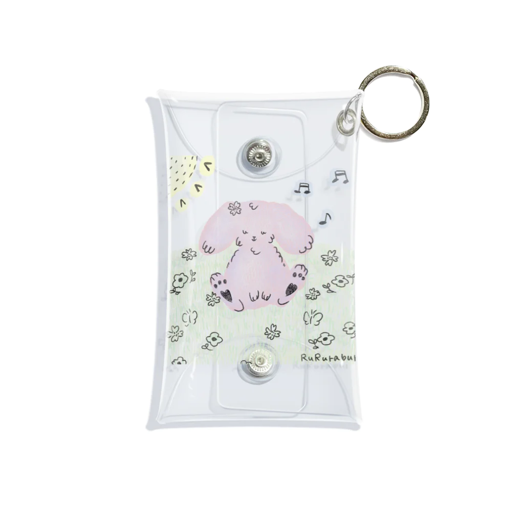 rururaburaの居眠りうさぎ Mini Clear Multipurpose Case