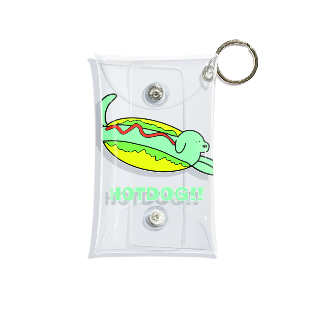 FOODZOOのHOTDOG(GREEN) Mini Clear Multipurpose Case