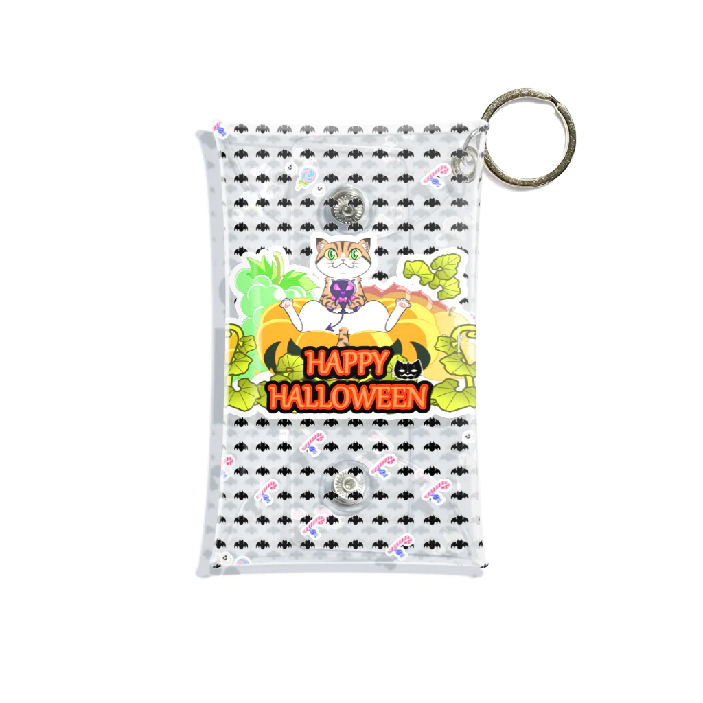 アルカナマイル SUZURI店 (高橋マイル)元ネコマイル店のねこハロウィン クリアマルチケース Mini Clear Multipurpose Case