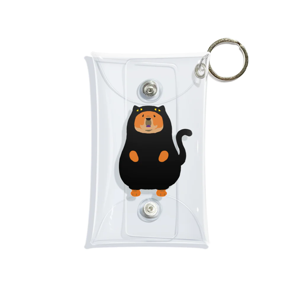 Qooroの猫かぶりチャウさん　黒猫さん Mini Clear Multipurpose Case