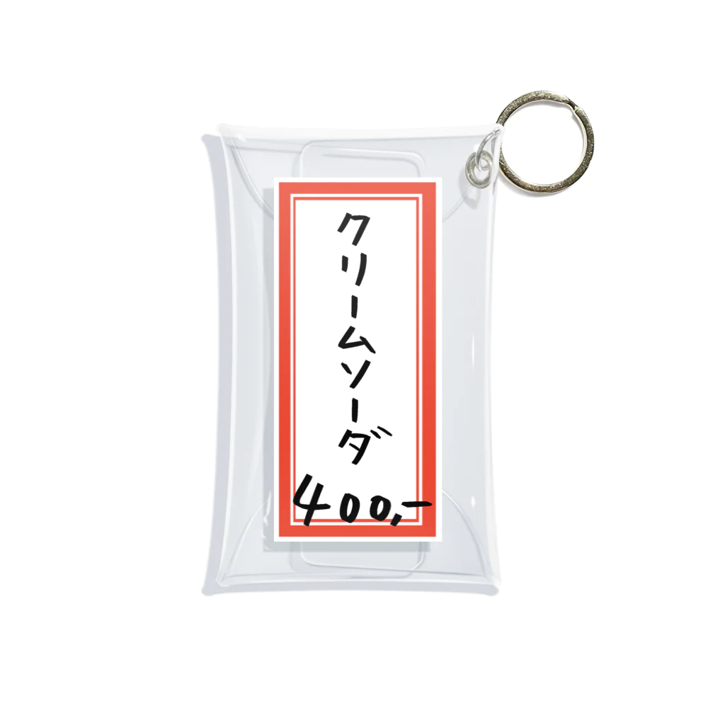 脂身通信Ｚの喫茶店・洋食♪メニュー♪クリームソーダ♪221019 Mini Clear Multipurpose Case