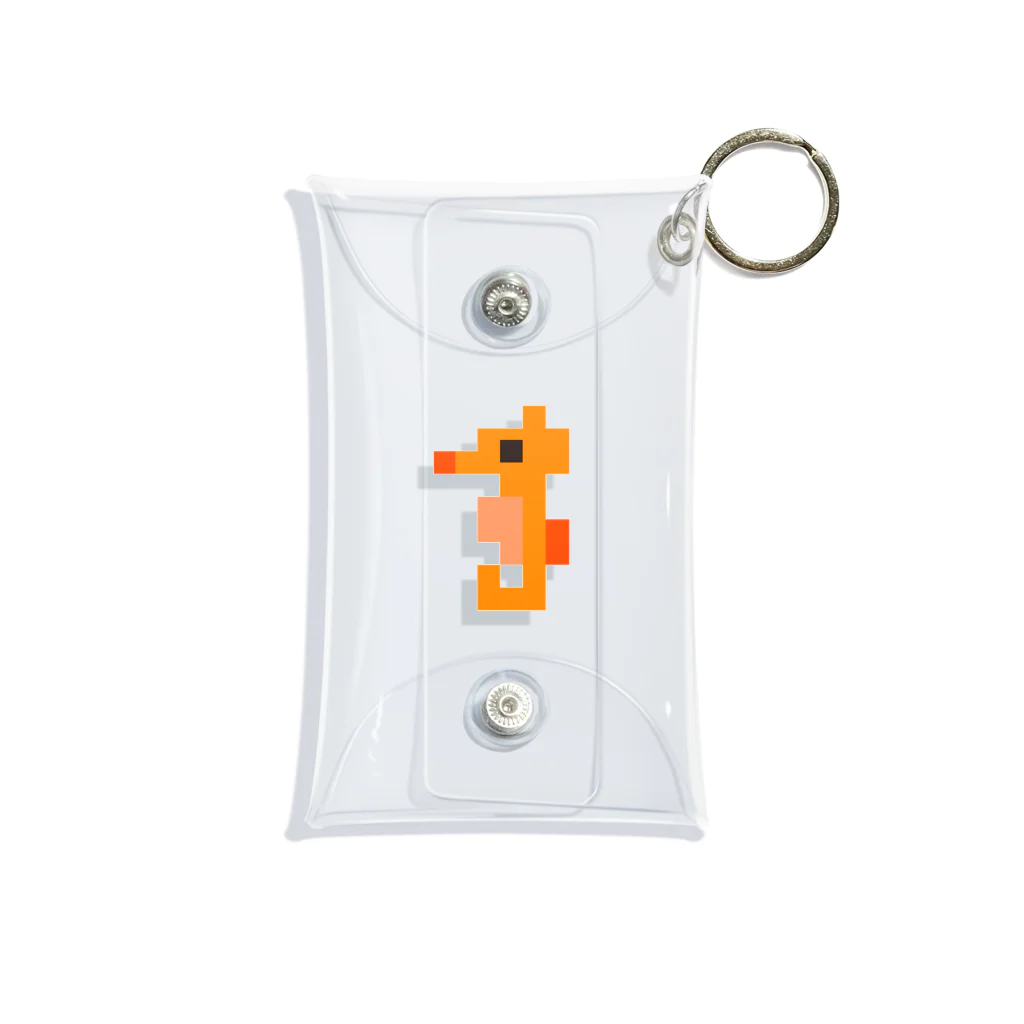 GRITの粗ドット絵・タツノオトシゴくん Mini Clear Multipurpose Case