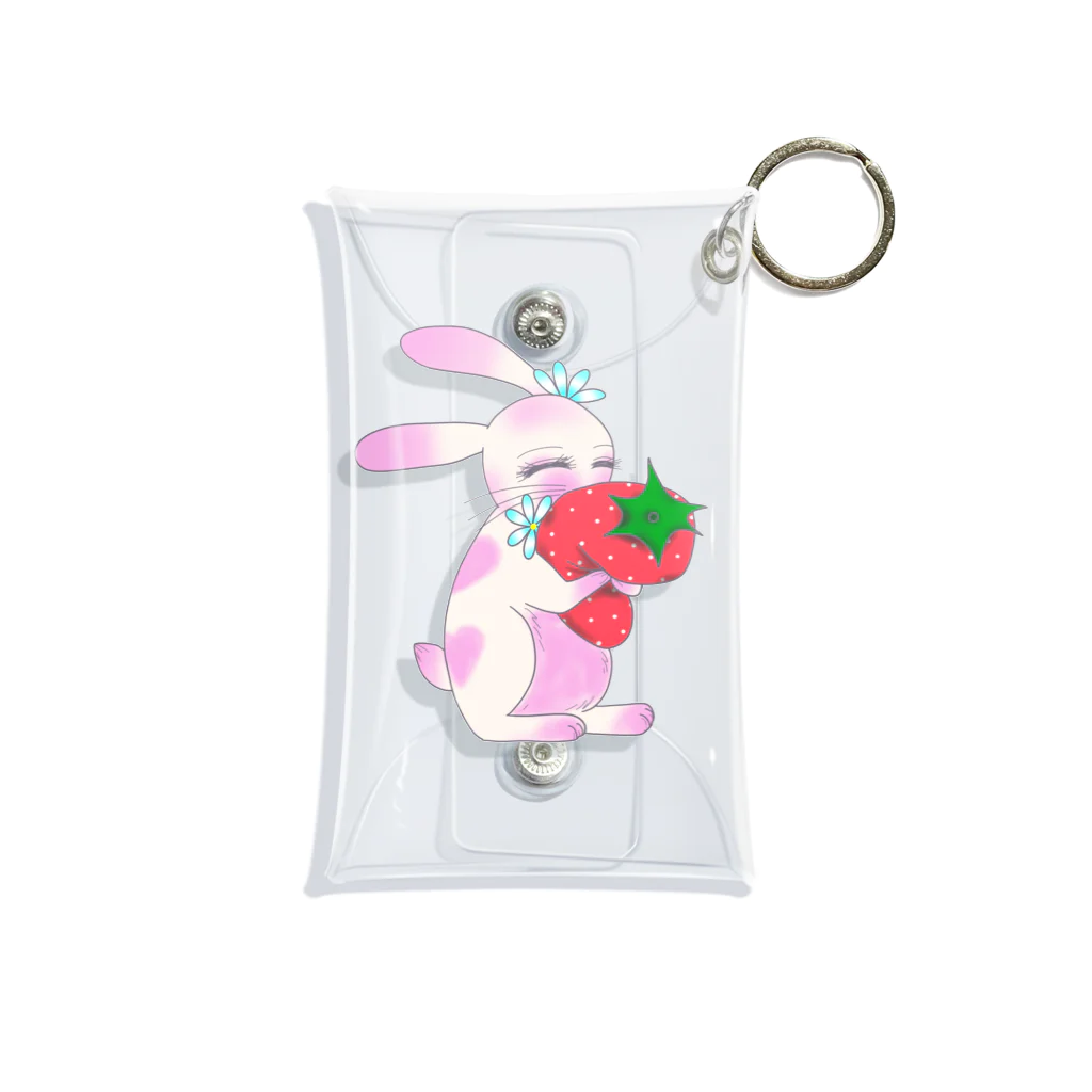 Rabbitflowerの♥らびこ♥の大好きなイチゴギュー Mini Clear Multipurpose Case