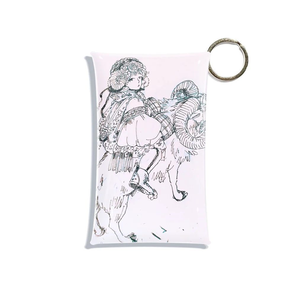 おこめっとちゃんの少女とムフロン Mini Clear Multipurpose Case