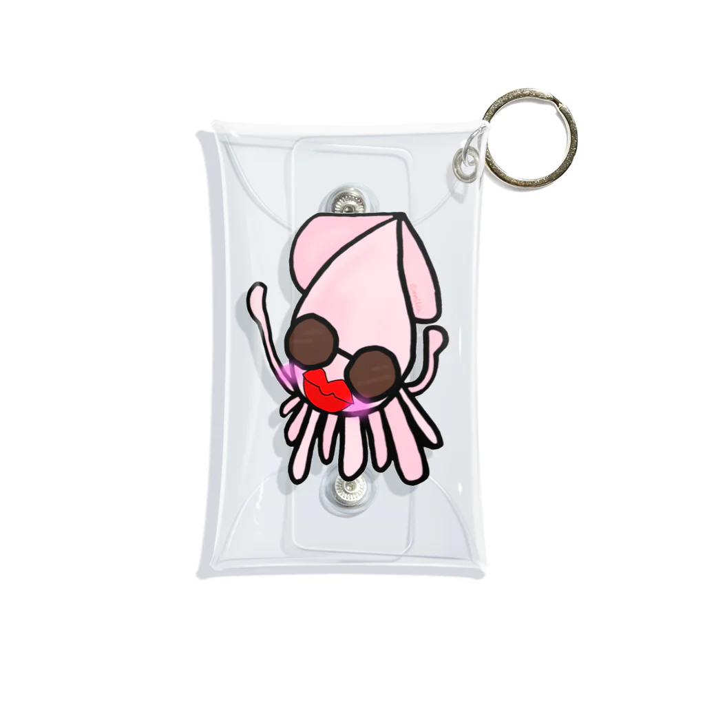 mon chou chouのhappy ika -kun★ Mini Clear Multipurpose Case