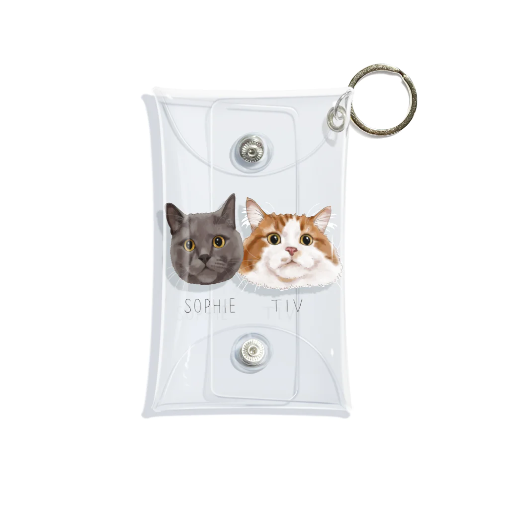 みきぞーん｜保護猫 ミッキー画伯と肉球とおともだちのsophie tiv Mini Clear Multipurpose Case