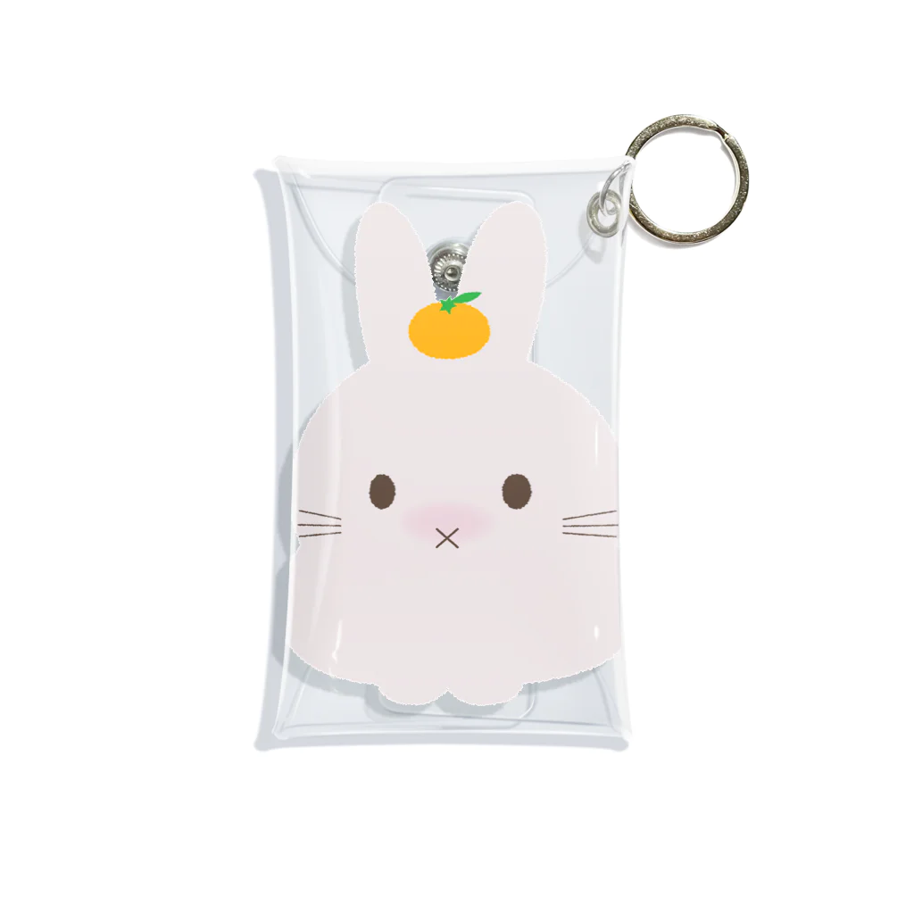 Atelier Pomme verte の鏡餅うさぎ Mini Clear Multipurpose Case