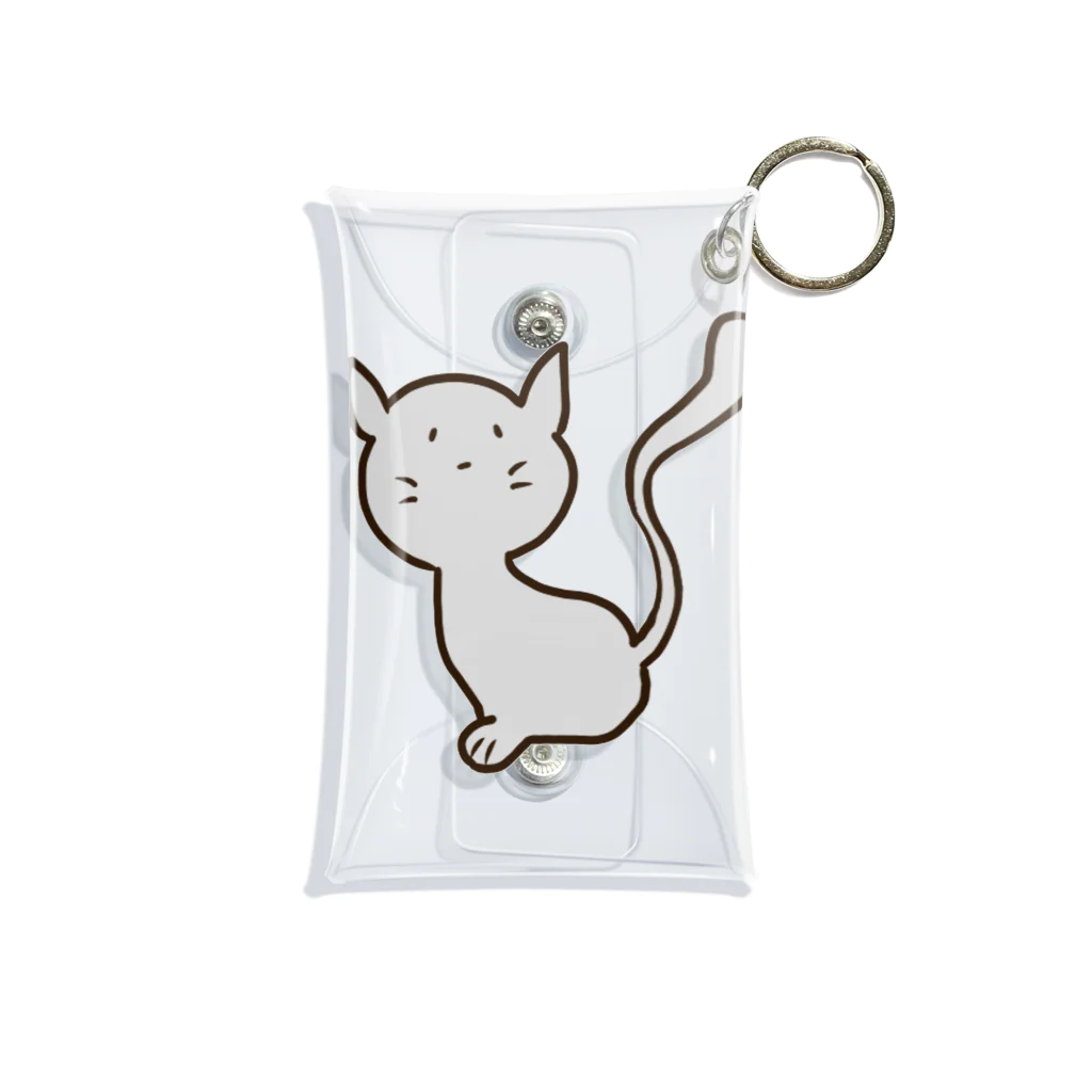 dreamtea3のグレーの猫 Mini Clear Multipurpose Case