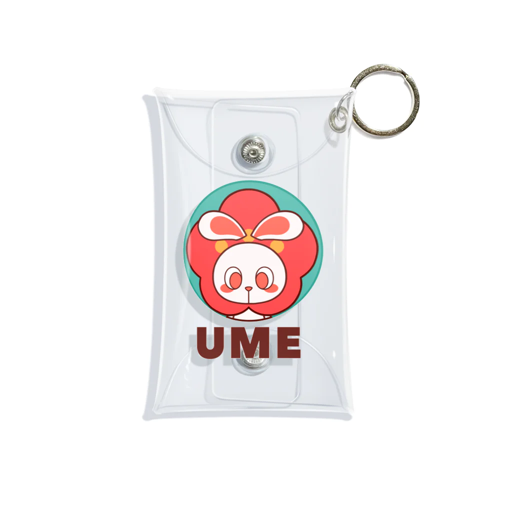 レタ(LETA)のぽっぷらうさぎ(UME・緑) Mini Clear Multipurpose Case