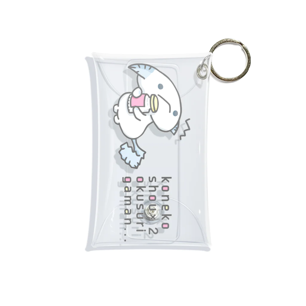 itsuto-こねこしょうしょうめんへらの(マグカップはマグ)「しはんやく(84錠)」タテ Mini Clear Multipurpose Case