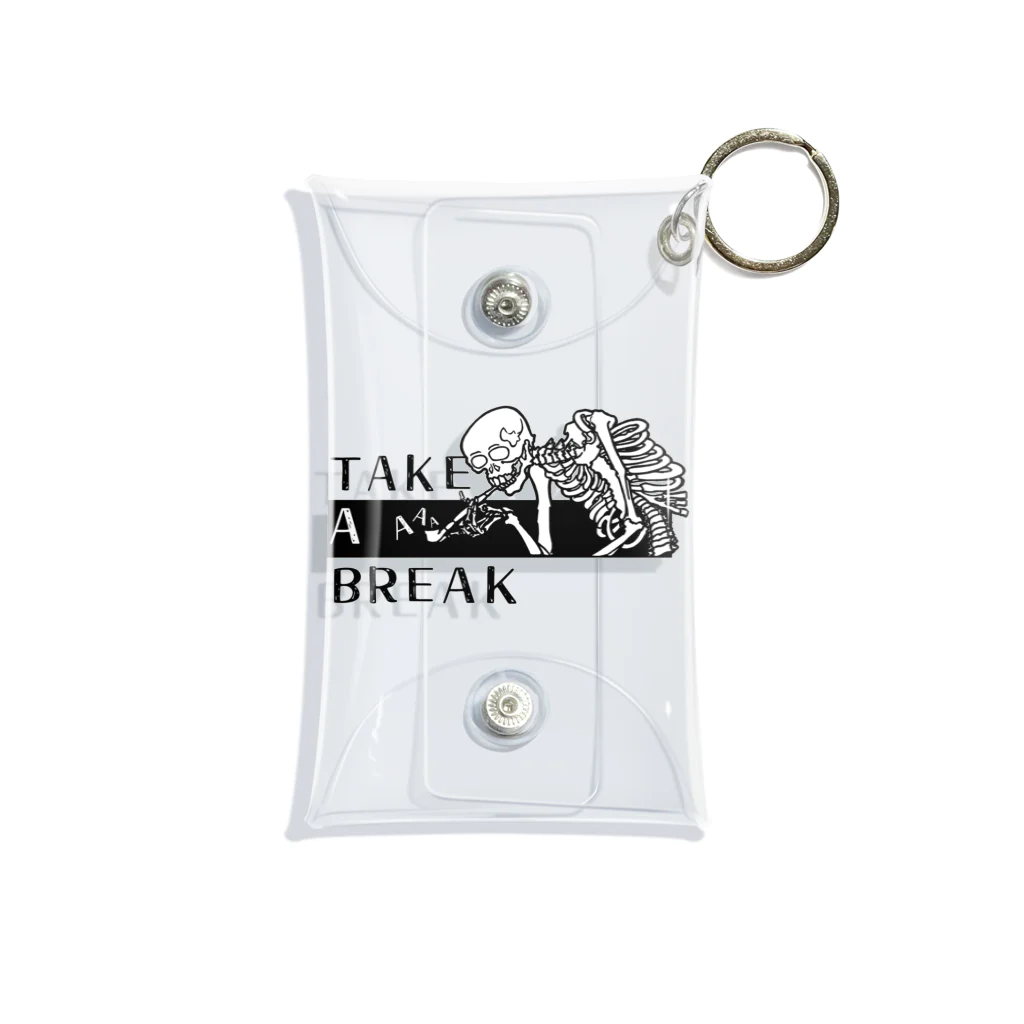 GOODS SHOP【そぞろな小窓】 SUZURI店の【TAKE A AAA BREAK】《黒ロゴ》 ミニクリアマルチケース